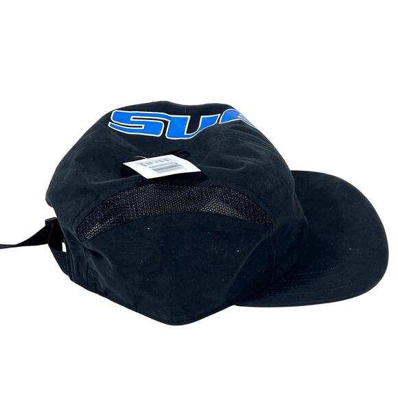 Vans Off The Wall Dropped V Camper Hat Cap Nylon Black Blue Logo Strapback New - Picture 2 of 7